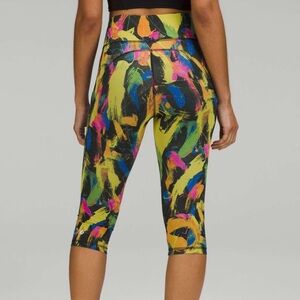 Lululemon Invigorate High-Rise Crop 17" Undertone Black Multi‎ size 12